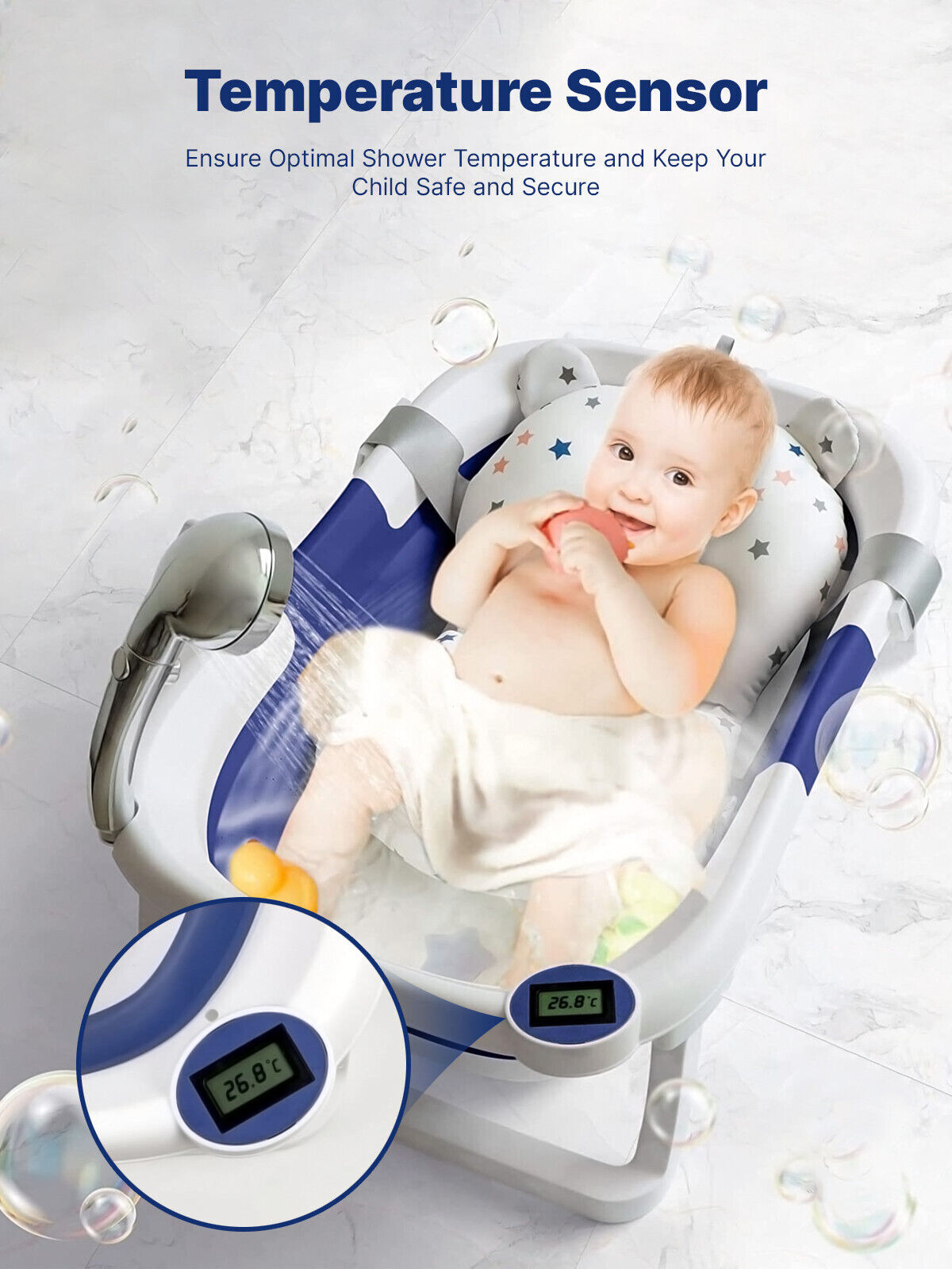 Treamy™ Baby Bath Tub: Safe & Comfortable Bathing