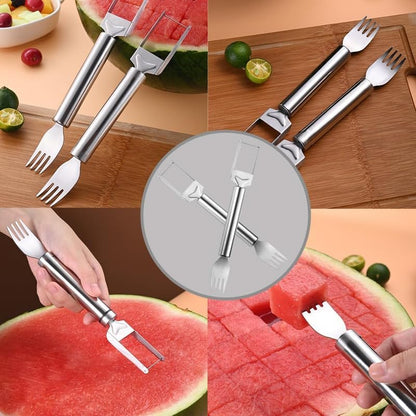 Treamy™ 2-in-1 Watermelon Cutter and Fork