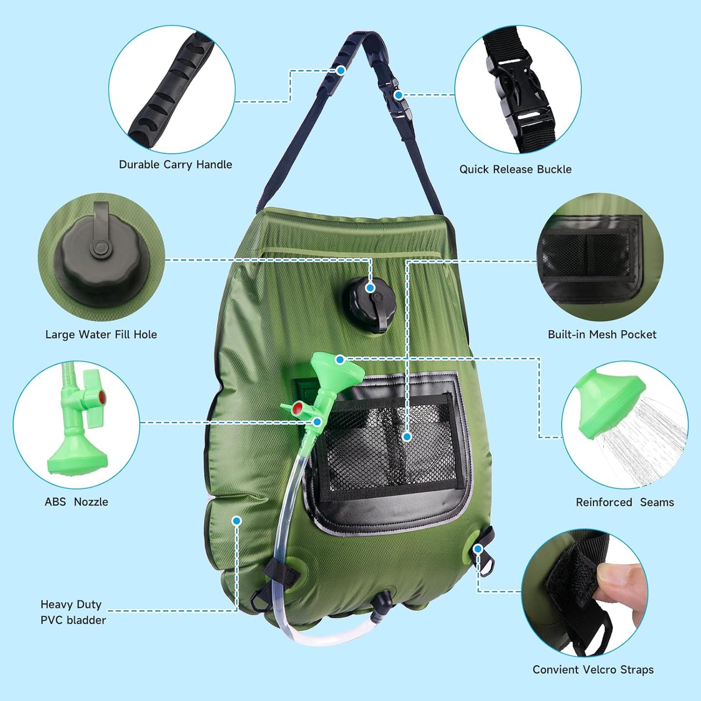 Treamy™ Solar Portable Shower Bag