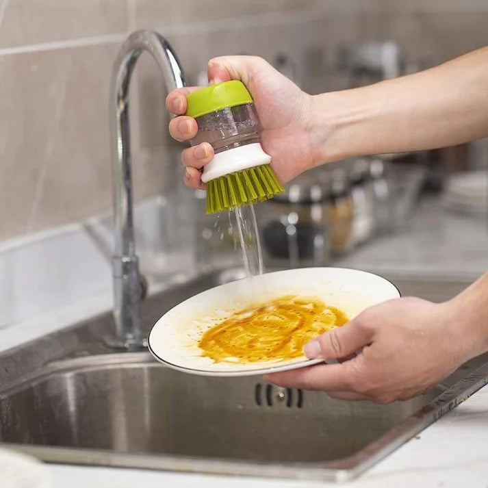 Soap-Dispensing Cleaning Brush