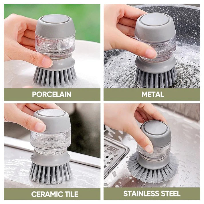 Soap-Dispensing Cleaning Brush