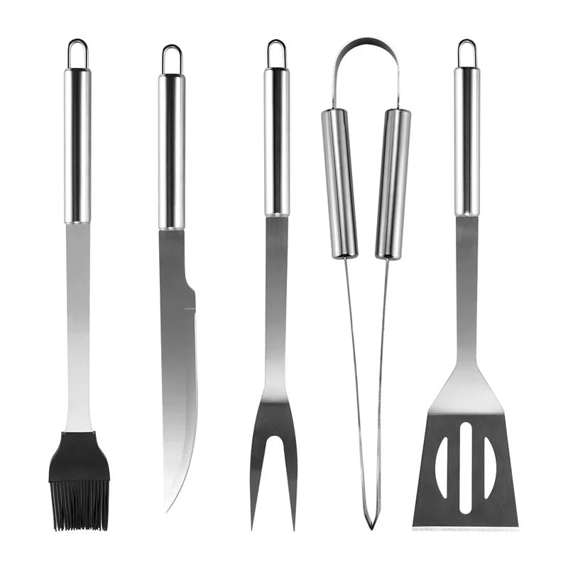 Treamy™ Stainless Steel BBQ Grill Tool Set with Bag