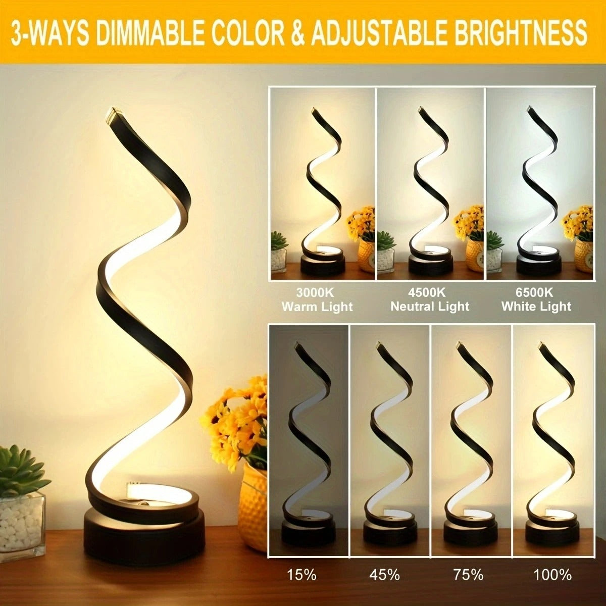 Treamy™ Modern Spiral Table Lamp