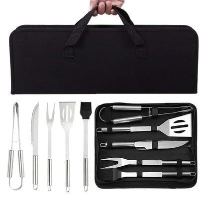 Treamy™ Stainless Steel BBQ Grill Tool Set with Bag